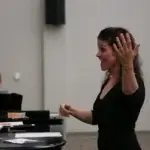 Brandy Ruscica, the owner of Ruscica Music, holding performance at the Jessup lecture hall