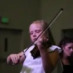Ruscica Music violinist at the Jessup lecture hall