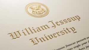 Embossed seal of William Jessup University diploma